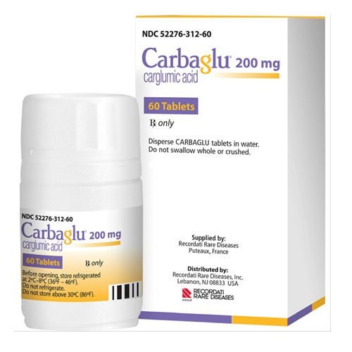 CARBAGLU (carglumic acid) tablets price in India and Overseas